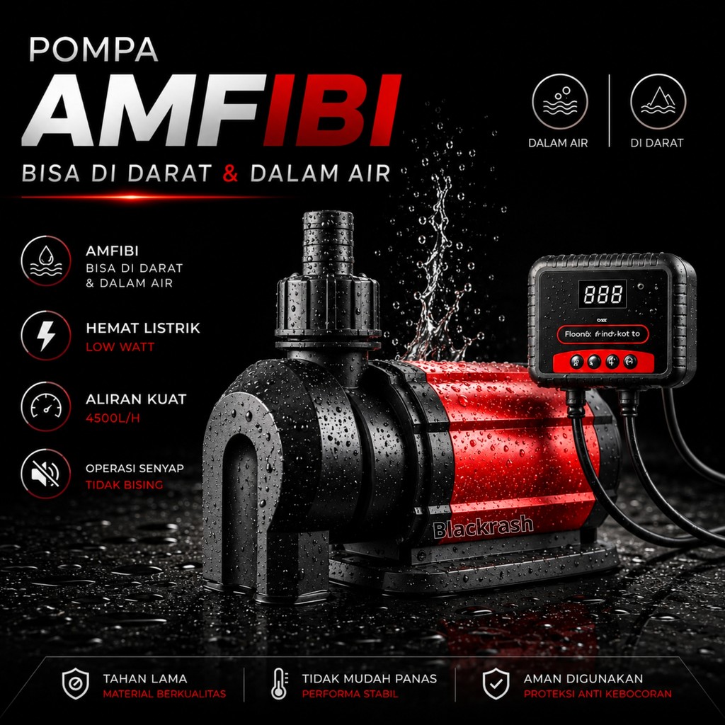 RDI Pompa Amfibi Wave Intelligent Controller- Mesin Kolam Ikan Hidroponik Aquarium Hemat Listrik