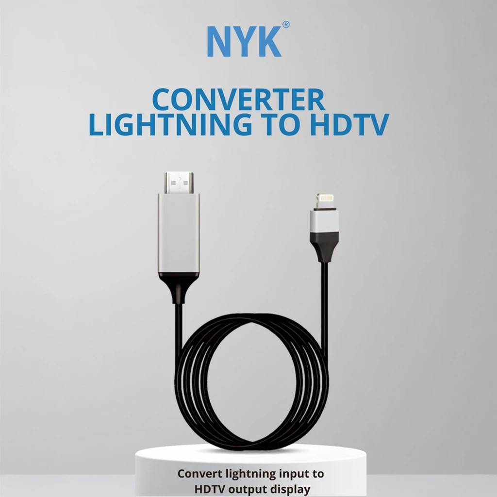 NYK Converter Lightning to HDMI panjang 2 Meter COD (5)