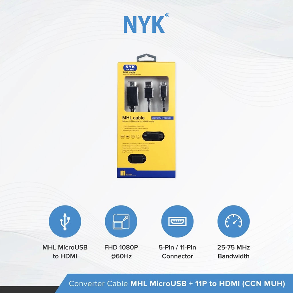 NYK Cable MHL Converter Micro USB 11P To HDMI COD (2)
