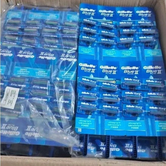 Jual Gillette blue II plus Paket 48 pcs | Shopee Indonesia