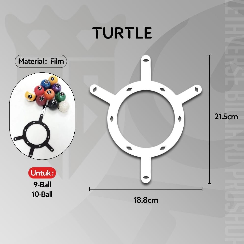 Jual wdr-75 XCT-2328 Magic Turtle Ball Rack Sheet Billiard Pro Segitiga ...