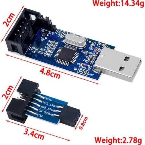 Jual NEW SET PART ART TECHNO USB ASP + AVRISP / USBASP USBISP USP ...