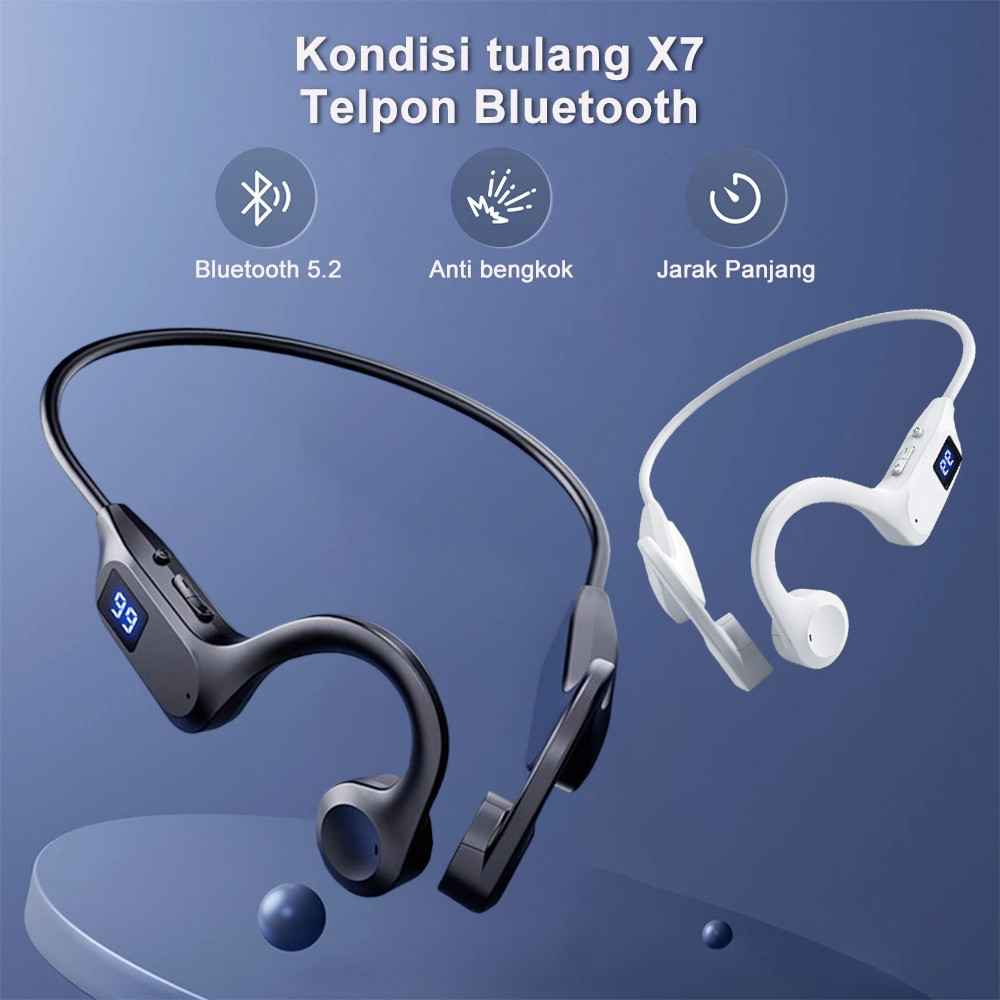 Model Baru Konduksi Udara Bone Conduction Headphone Wireless Bluetooth  Untuk Olahraga Permainan Dengan Memory Card SD Slot Tanpa Telinga