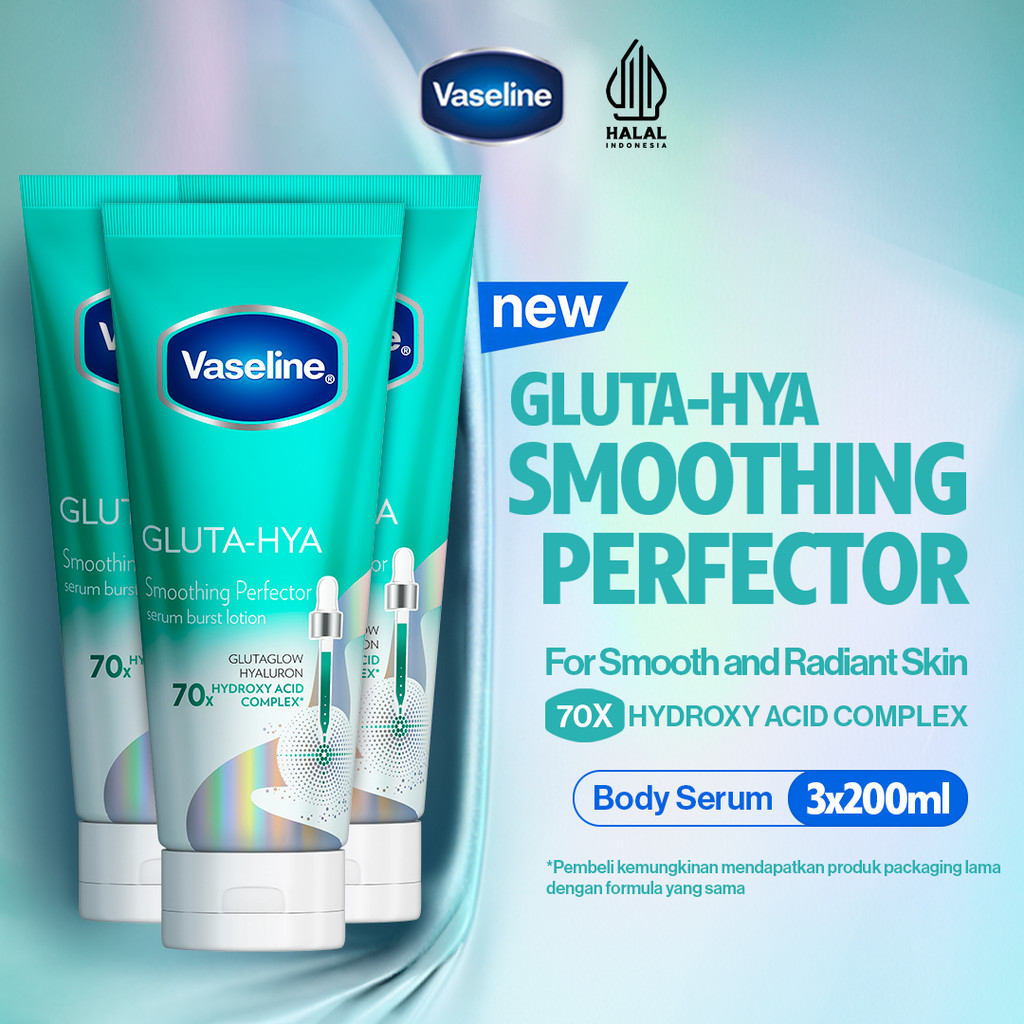 [JENNIE'S PICK] VASELINE GLUTA-HYA BODY SERUM SMOOTHING PERFECTOR 200MLx3