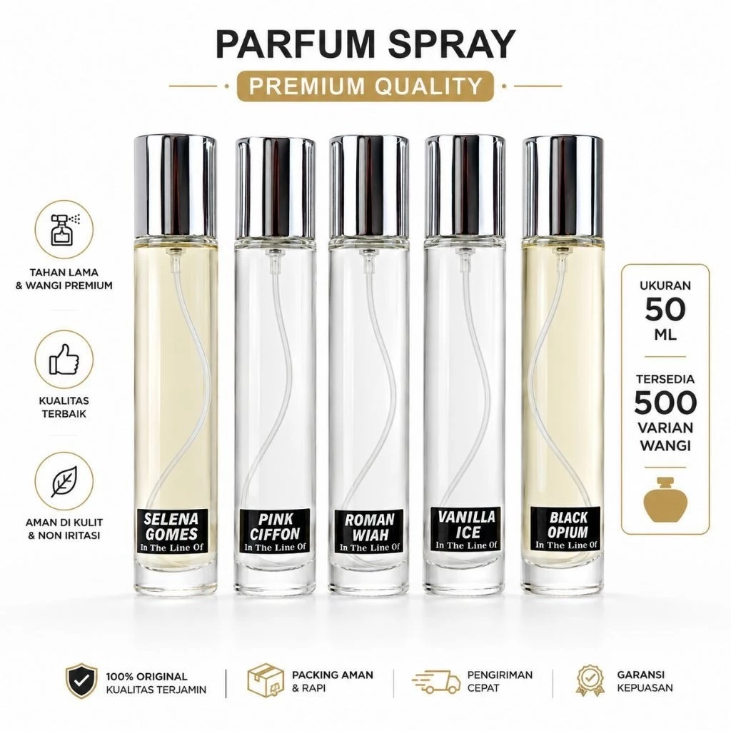 Parfum Refill 50ml Unisex dengan Aroma Tahan Lama dan Pilihan Variasi