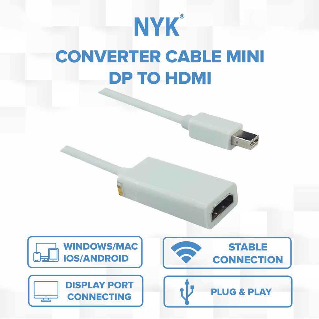 NYK Converter Cable MINI DP to HDMI COD (2)