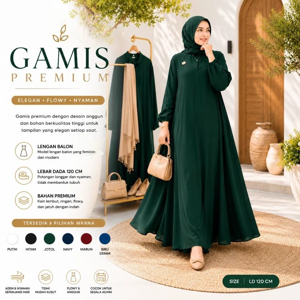 Gamis Elsira / Kayla Dress Abaya Crinkle Airflow Premium 2026