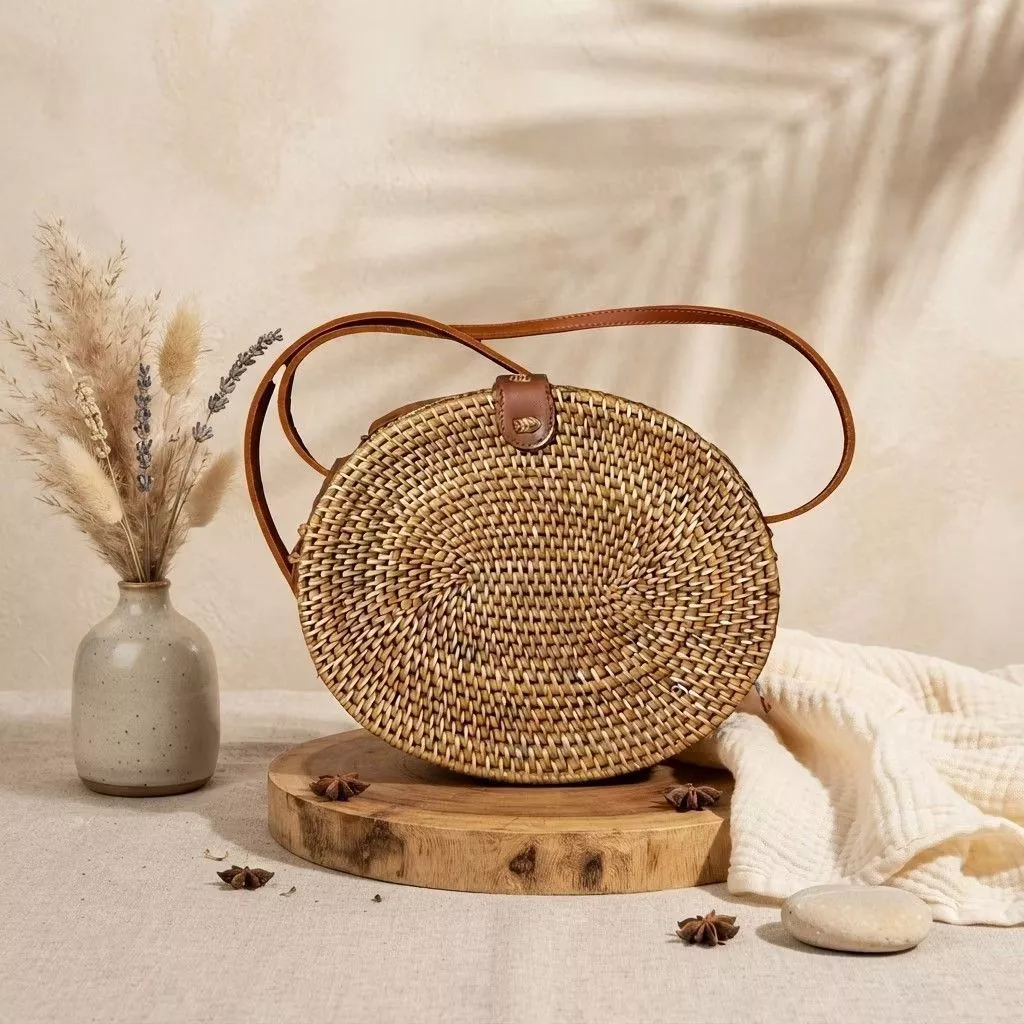 handmade rattan bag