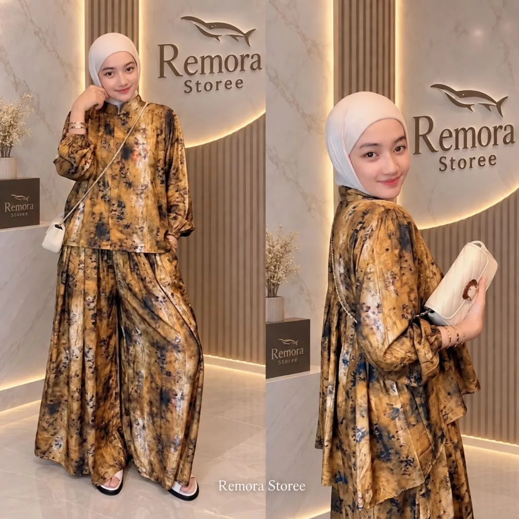 DARA SET GAJAH Rayon Diamond Premium | One Set Wanita Jumbo LD 120 | Setelan Kulot Kekinian Busui Friendly | Outfit Santai Premium