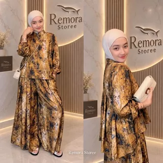 DARA SET GAJAH Rayon Diamond Premium | One Set Wanita Jumbo LD 120 | Setelan Kulot Kekinian Busui Friendly | Outfit Santai Premium