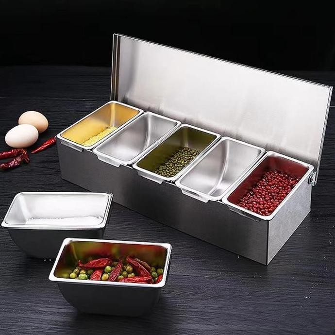 Jual Kotak Bumbu Dapur Kotak Bumbu Seasoning Box Kotak Bumbu Stainless ...