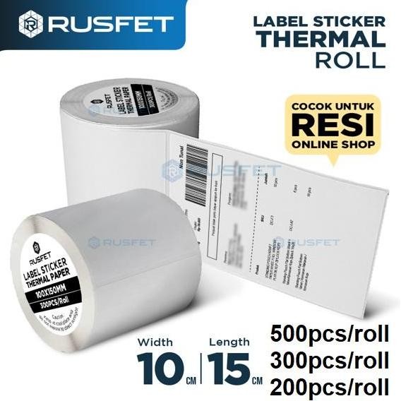 Jual Sticker Label Thermal Paper | Kertas Stiker Resi Roll 100X150Mm ...