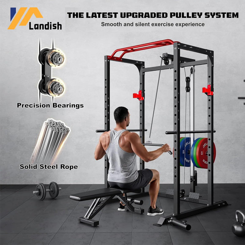 Jual Power Rack Power Cage, Rangkaian Power Multifungsi dengan J-Hooks ...