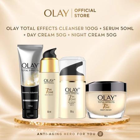 Review Review Olay Total Effects Set: Solusi Kulit Cerah & Lembap
