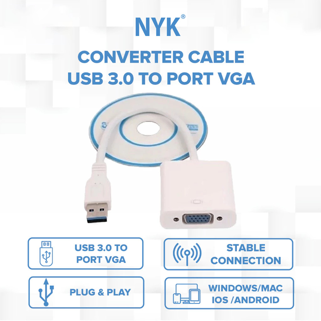 NYK Converter Kabel USB 3.0 to Port VGA COD (7)