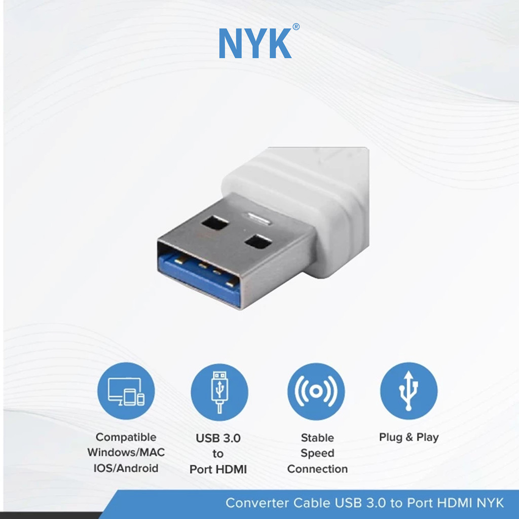 NYK Converter Kabel USB 3.0 to Port VGA COD (3)