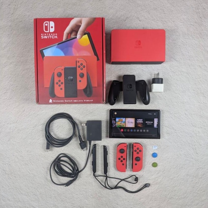 Jual Nintendo Switch OLED Mario Red Limited Edition OFW + Micro SD ...