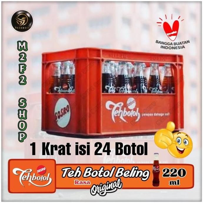 Jual welcome to tahuan jaya Teh Botol Sosro Beling Kaca + Krat - 220 ml ...