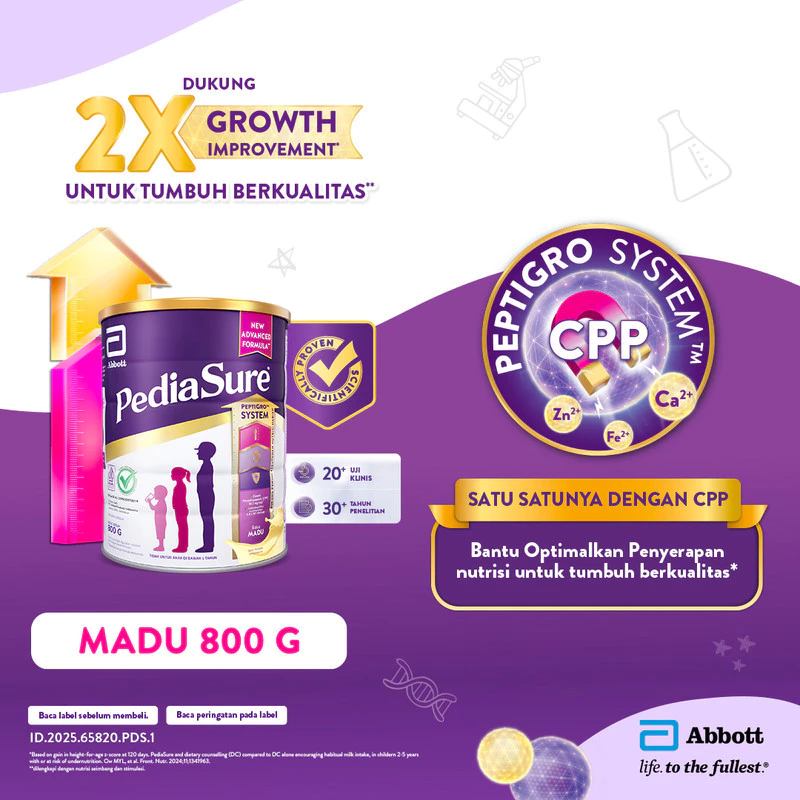 PediaSure Madu 800g (1-10th) - Nutrisi Pertumbuhan