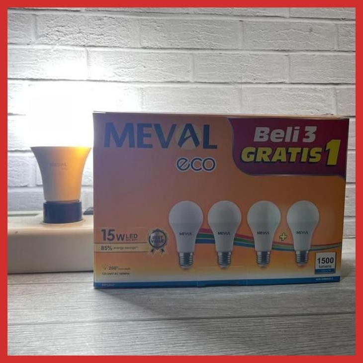 Jual READY MEVAL PAKET ISI 4PCS LAMPU LED BELI 3 GRATIS 1 15W 15 WATT ...