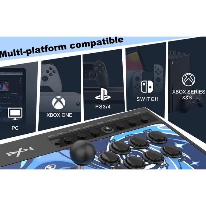 Jual PXN 008 Arcade Stick Fight Stick Game Controller Joystick Green ...
