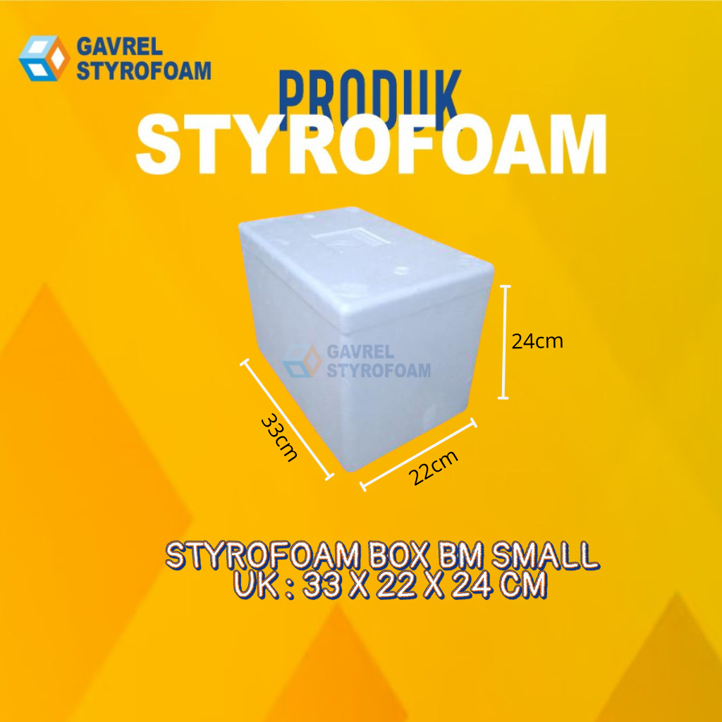 Jual Styrofoam Box BM Small / BM Uk 33 x 21 x 23 cm / Styrofoam Packing ...