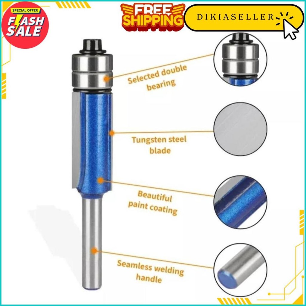 Jual Mata Router Profil Flush Trim Hpl Pvc Double Bearings Industrial ...