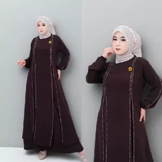 Gamis zura abaya  Crinkle Airflow Premium Sutra - Adem, Halus, dan Tebal