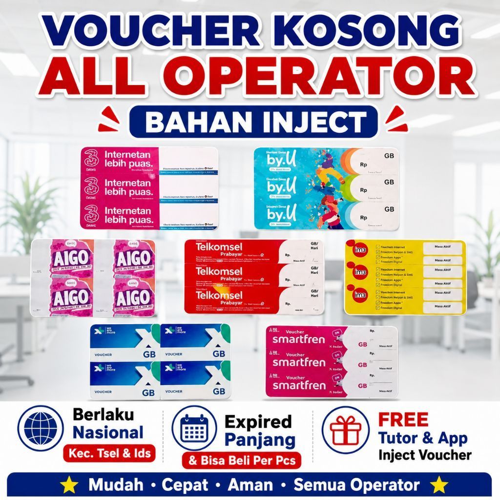 Voucher Kosong All Operator Nasional Bahan Inject Expired masih Lama