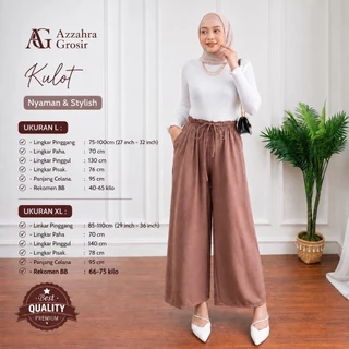 AM - Celana Kulot Wanita Highwaist Loose Pant Kulot Crinkle Airflow