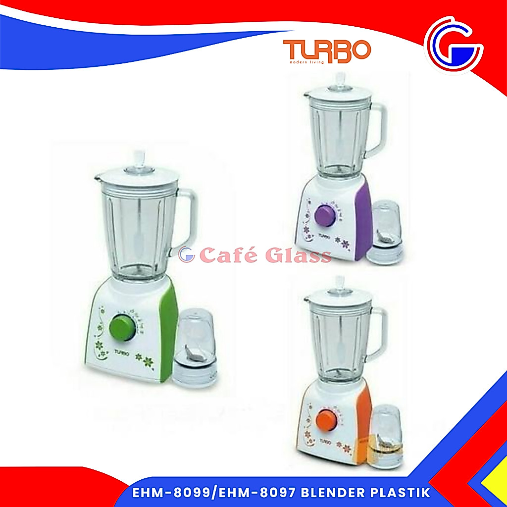 Blender Turbo Ehm-8099 / Ehm-8097 I Blender Jus Bumbu Plastik I Alat Dapur Serbaguna