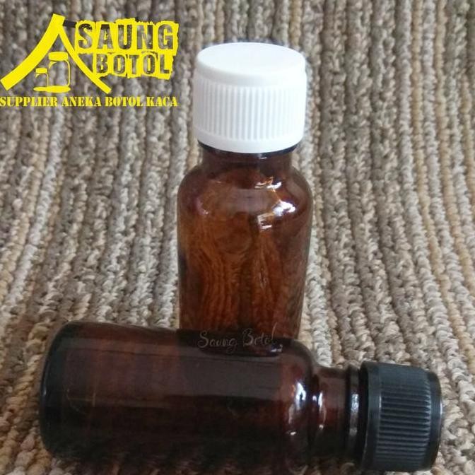 Jual Botol Kaca 20 ml Tebal Amber / Cokelat Screw Cap /Tutup Ulir ...