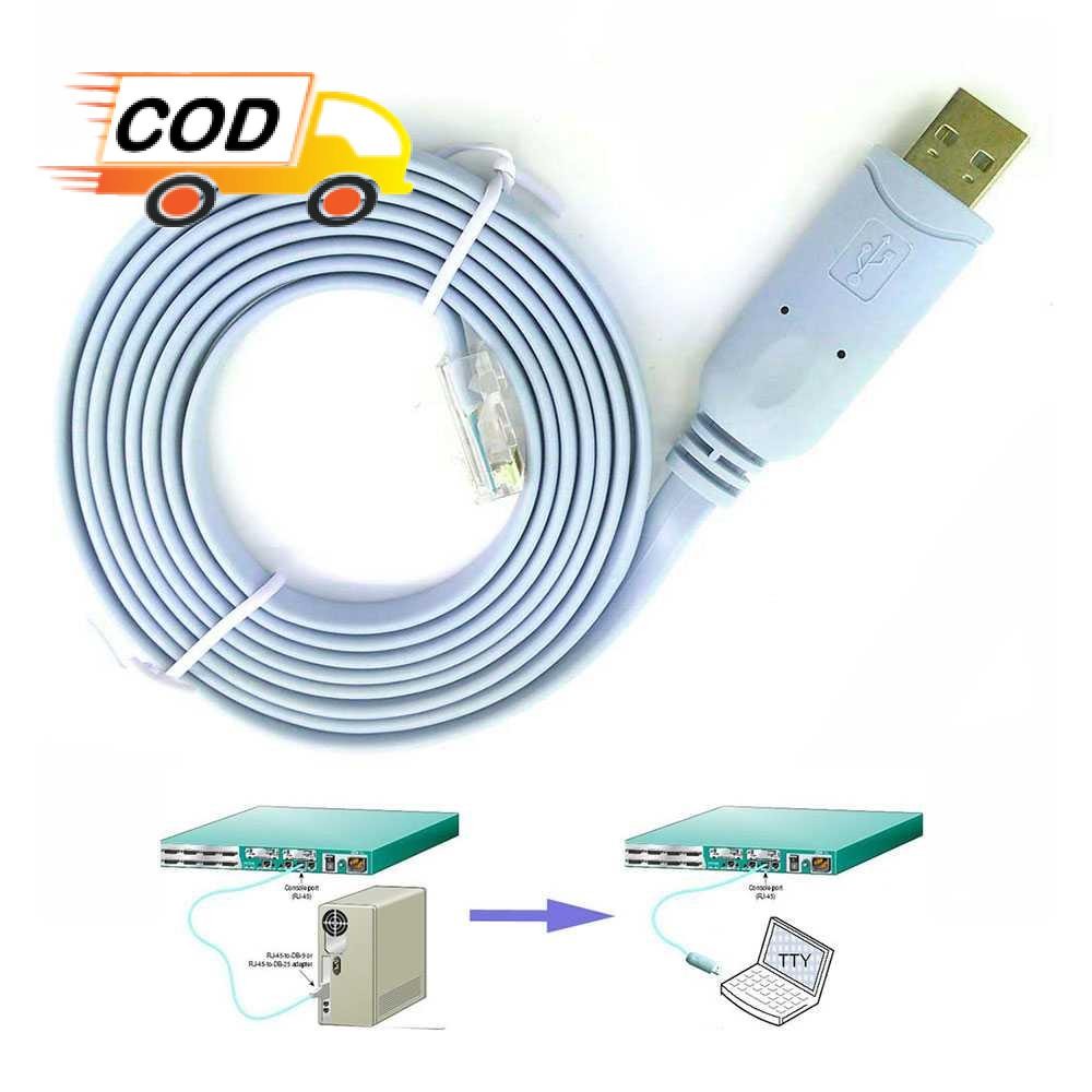Jual Kabel USB RS232 to RJ45 1.8M untuk Cisco Huawei Router Server ...