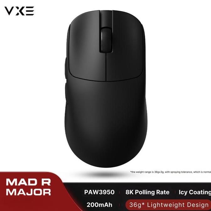 Jual VXE MAD R MAJOR - Hole-free Lightweight Gaming Mouse 36g PAW3950 ...