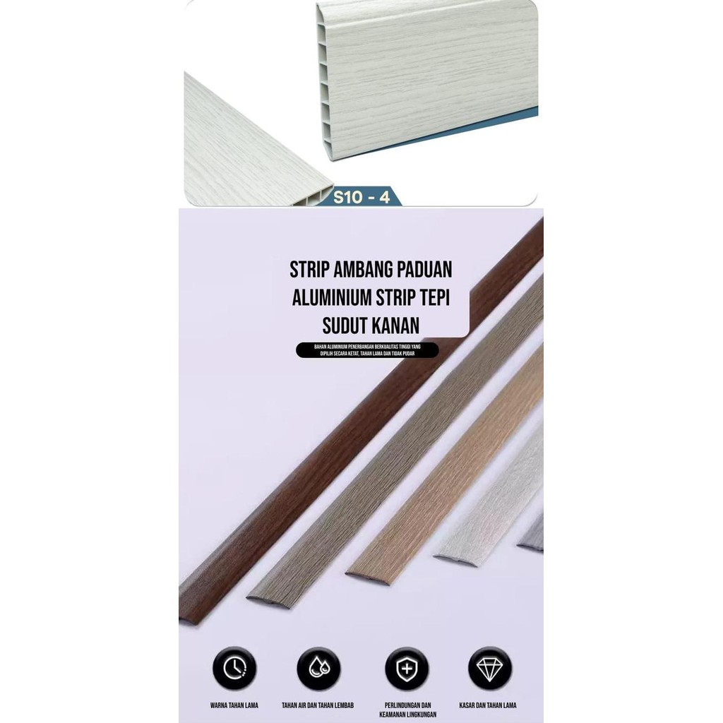 Jual Laiv List Plint Lantai Pvc 10Cm 8Cm Lis Tembok Parkit Plank Wpc ...