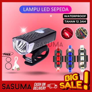 SASUMA Lampu Belakang Sepeda LED USB Rechargeable Anti Air Lampu Sepeda USB+Kabel cash