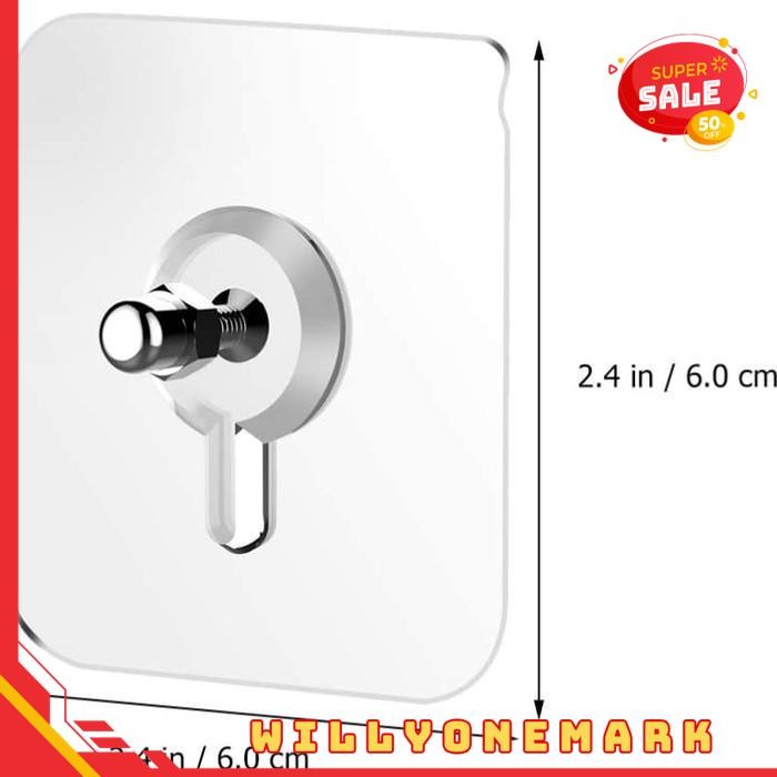 Jual STIKER LEM GANTUNGAN DINDING PAKU TEMPEL SOCKET HOOK MAGIC BAUT ...