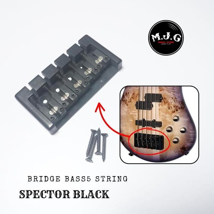 Jual bridge bass elektrik spector hitam 5 string high quality material ...