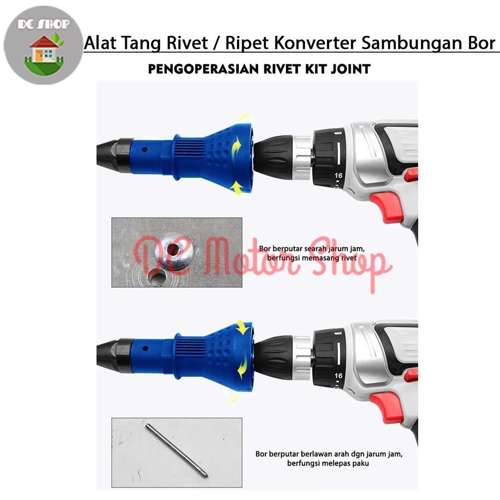 Jual Best - Alat Tang Rivet Ripet Adaptor Konverter Bor Paku Rivet ...