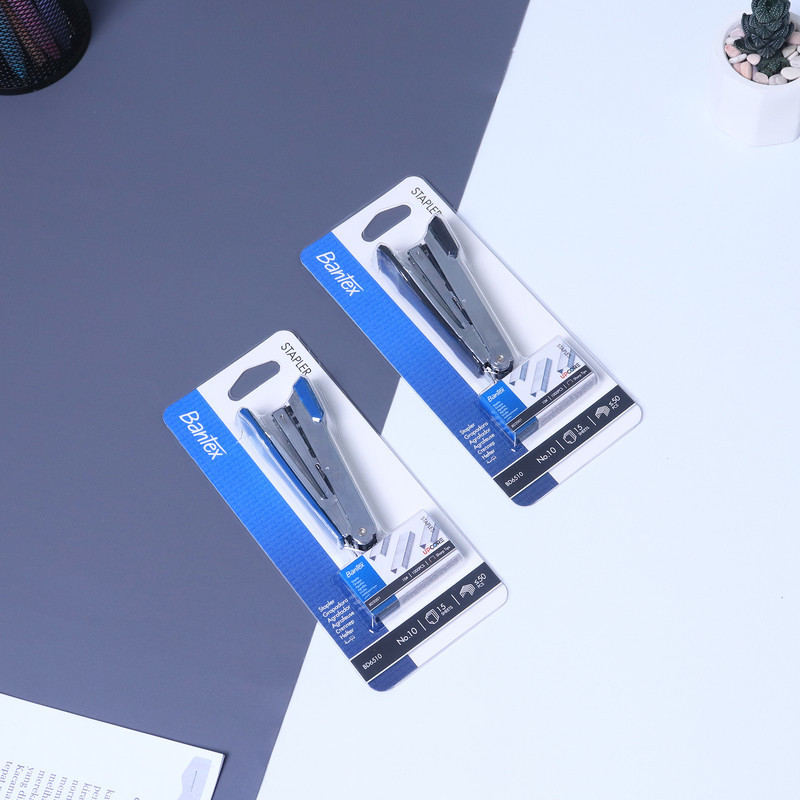 Bantex Stapler Chrome Bahan Kokoh Tahan Lama Free 1000 Staples BD651X (3)