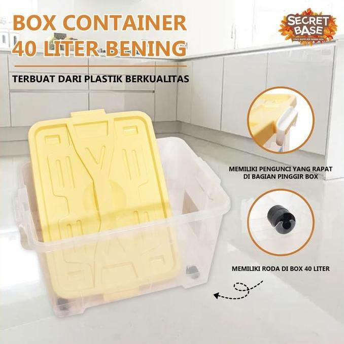 Jual BOX CONTAINER 40 LITER + RODA - Kontainer Box Plastik / Container ...