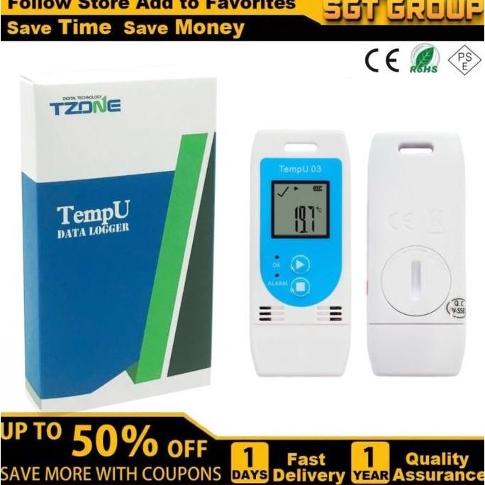 Jual KIKYO- Temperature Humidity Data Logger Tzone TempU03 Sensor PC ...