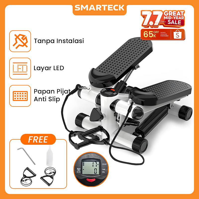 Smarteck Mini Stepper STP01 Air Climber Silent Stepper Climbing Machine Walker Glider Home Multifunctional Fitness Equipment Alat Olahraga Pembakar Kalori Glider Alat Penurun Berat Badan