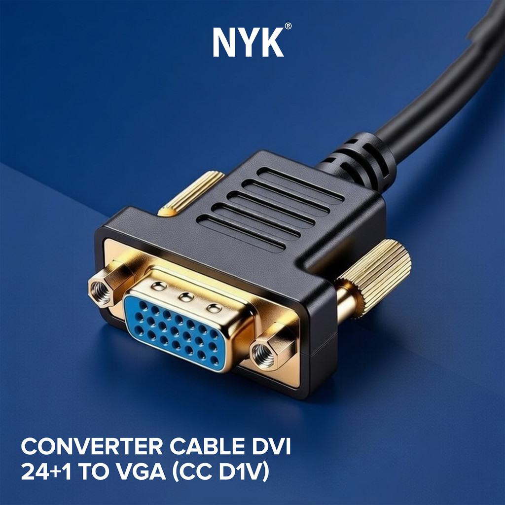 NYK Converter Kabel DVI 24 + 1 to Port VGA COD (2)