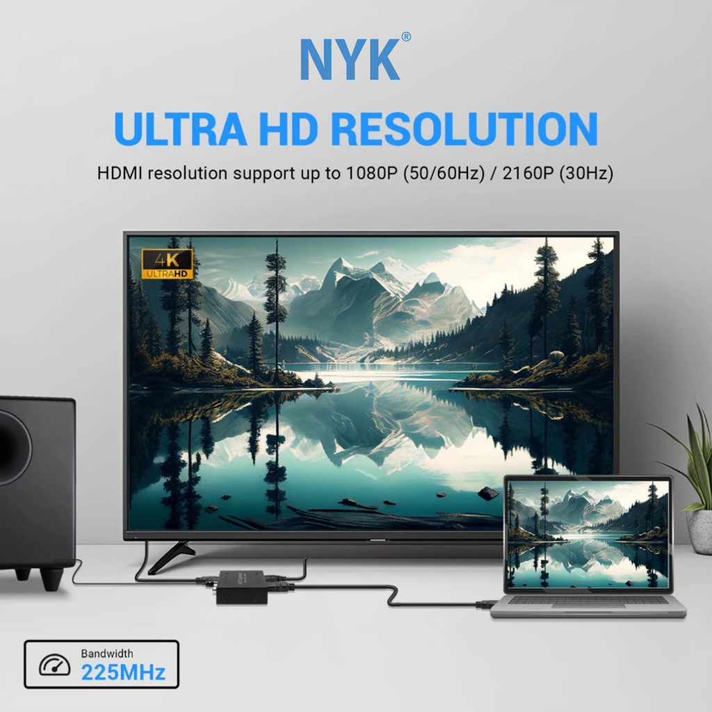 NYK Converter BOX HDMI to HDMI Audio extractor Digital Analog COD (5)