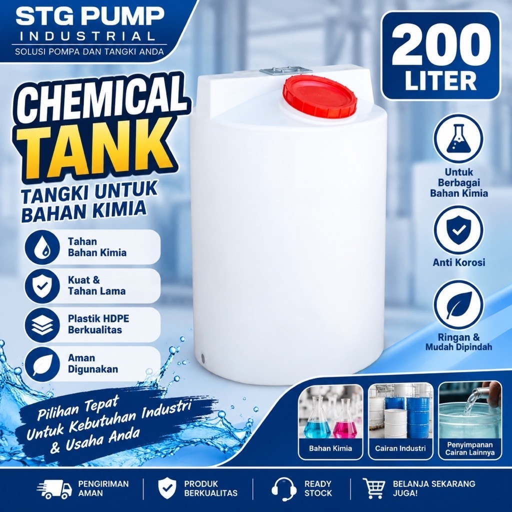 Jual Chemical Tank 200 liter - Tangki untuk Bahan Kimia - 200 L ...