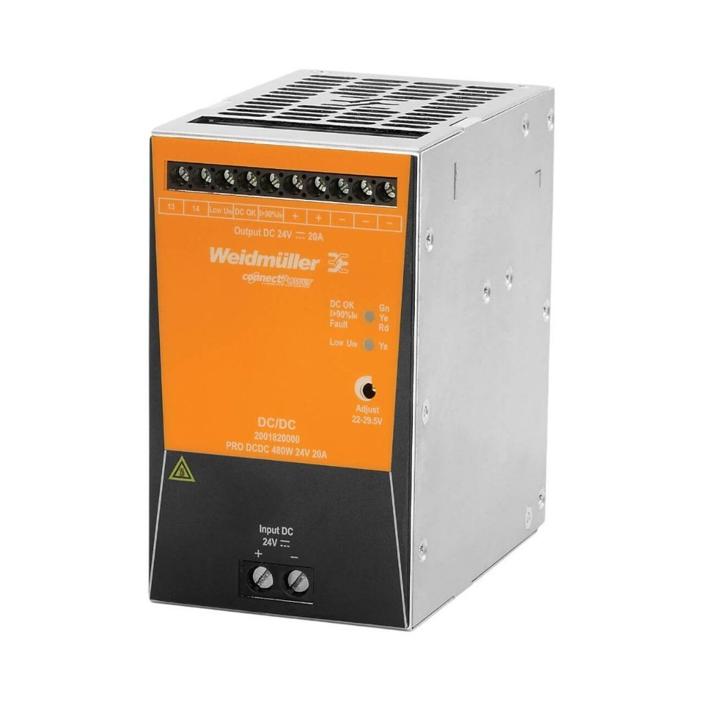 Jual Weidmuller 2001820000 ; Pro DCDC 480W 24V 20A ; DC/DC Converter ...