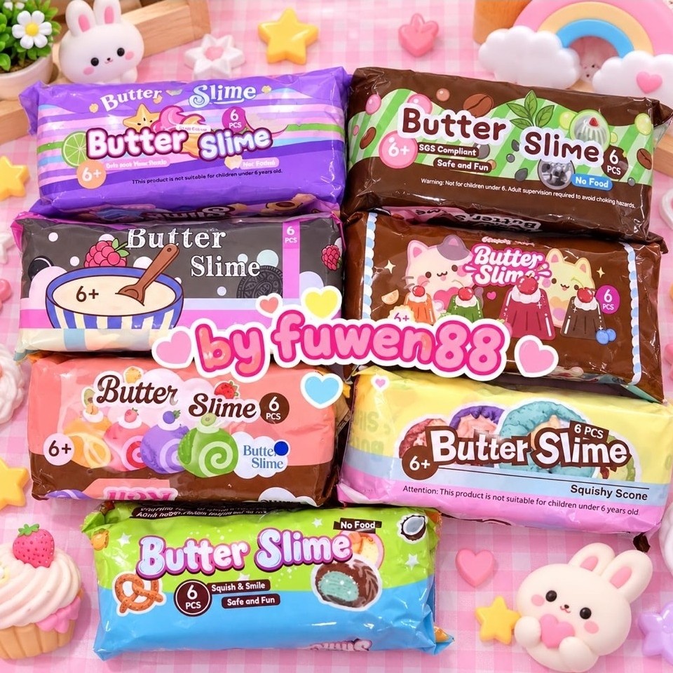 Jual Slime Bubbling Mud Rabbit and Bear Butter Slime mainan anak lembut ...