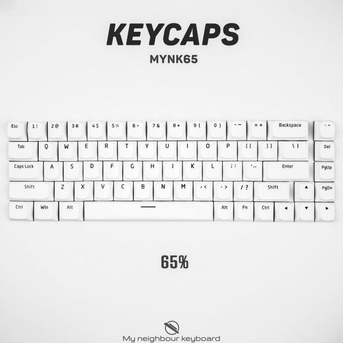 Jual MYNK White Keycaps Set for 65% Layout - OSA PBT Doubleshot ...