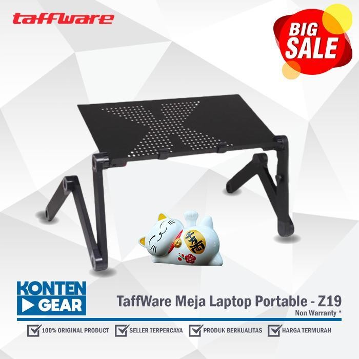 Jual Meja Laptop Stand Portable With Mouse Tray - Taffware Z19 Black ...